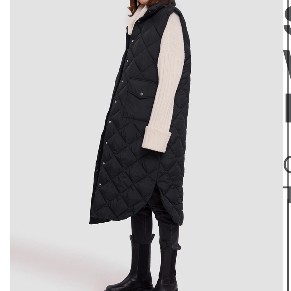 Long puffy vest